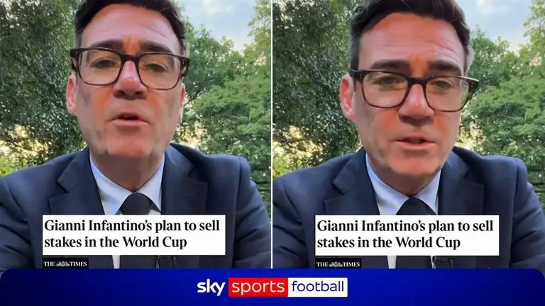 世界杯:国际足联主席贾尼·因凡蒂诺提出3000万英镑激励,鼓励成员支持有争议的私人投资计划
